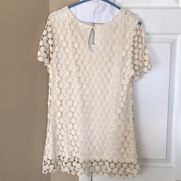 Cream knit, lined top, medium - Picture 7 of 7